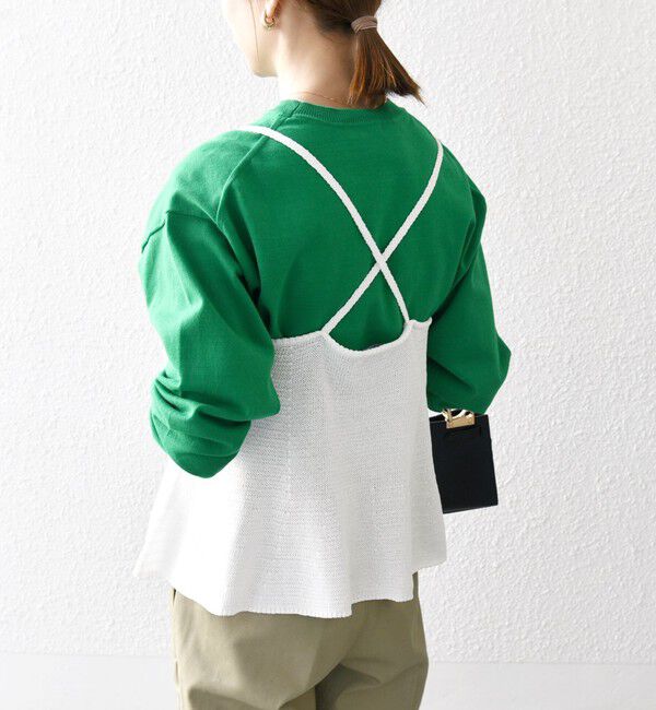 SHIPS any「SHIPS any:〈手洗い可能〉バルキー シアー フレア ニット キャミソール」|キャミソール|