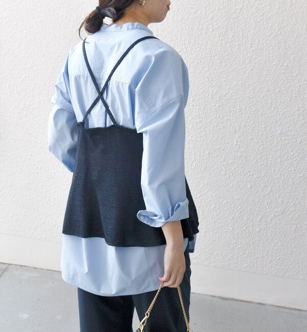 SHIPS any「SHIPS any:〈手洗い可能〉バルキー シアー フレア ニット キャミソール」|キャミソール|