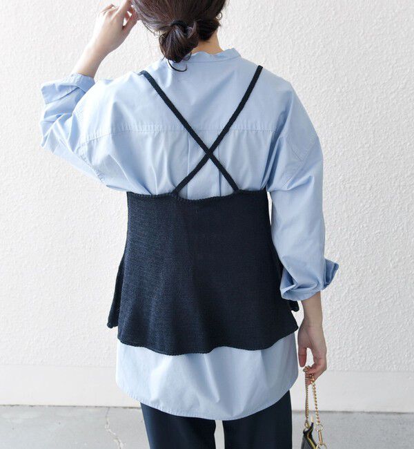 SHIPS any「SHIPS any:〈手洗い可能〉バルキー シアー フレア ニット キャミソール」|キャミソール|