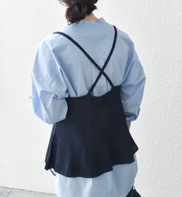 SHIPS any「SHIPS any:〈手洗い可能〉バルキー シアー フレア ニット キャミソール」|キャミソール|