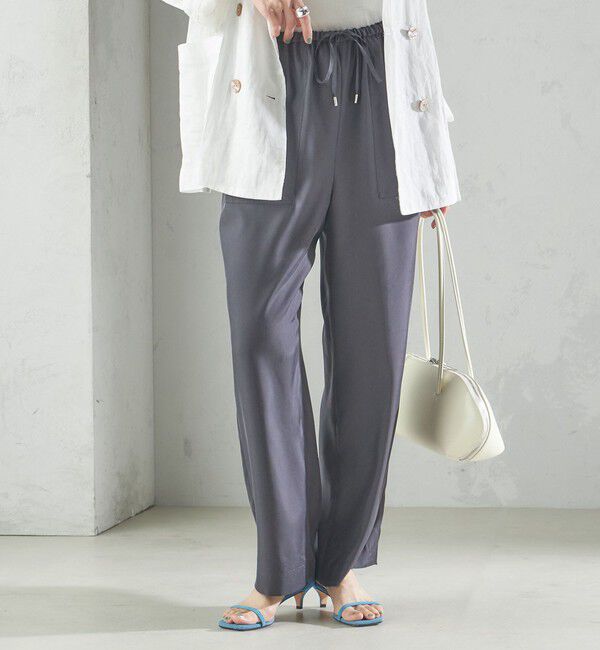 SHIPS for women「〈手洗い可能〉キュプラ混 ツイル ポケット パンツ」|その他|