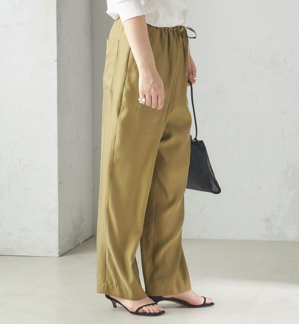 SHIPS for women「〈手洗い可能〉キュプラ混 ツイル ポケット パンツ」|その他|