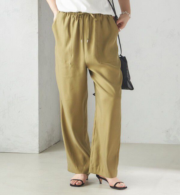 SHIPS for women「〈手洗い可能〉キュプラ混 ツイル ポケット パンツ」|その他|