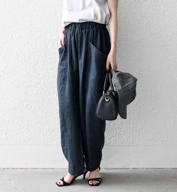 SHIPS any「SHIPS any:〈洗濯機可能〉リネン ミックス コクーン イージー パンツ」|その他|