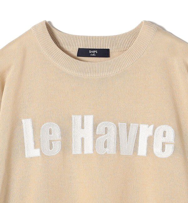 SHIPS Colors 「SHIPS Colors:〈手洗い可能〉ロゴ エンブロイダリー シアー ニット」|ニット・セーター|