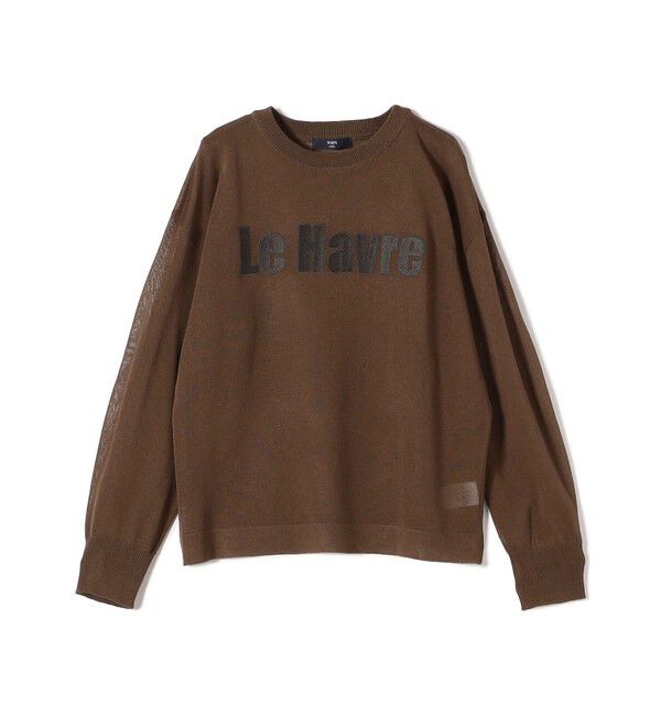 SHIPS Colors 「SHIPS Colors:〈手洗い可能〉ロゴ エンブロイダリー シアー ニット」|ニット・セーター|