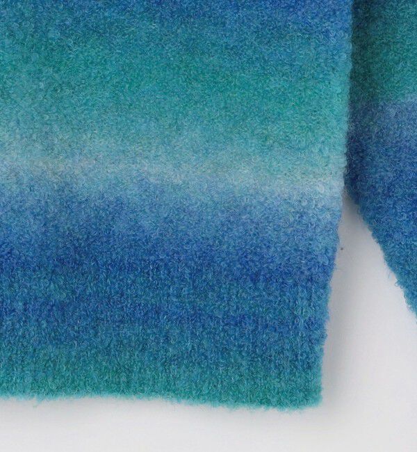 SHIPS「City Ambient Products: 〈手洗い可能〉グラデーション オンブレ ボーダー クルーネック ニット」|ニット・セーター|