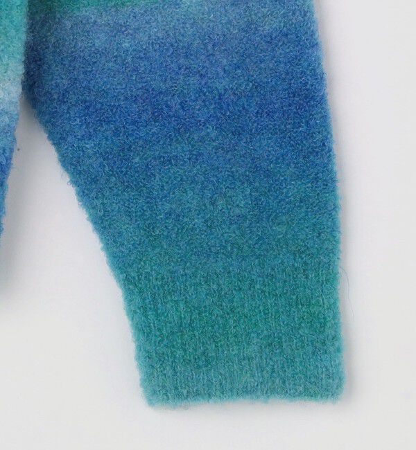 SHIPS「City Ambient Products: 〈手洗い可能〉グラデーション オンブレ ボーダー クルーネック ニット」|ニット・セーター|