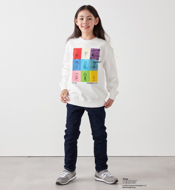 SHIPS any「SHIPS any: SNOOPY コラボ 75th ブロック グラフィック プリント スウェット <KIDS>」|スウェット・ジャージ|