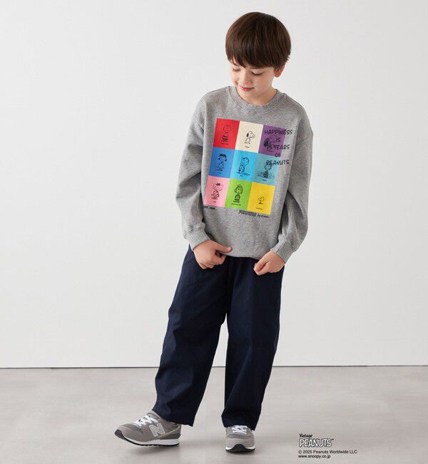 SHIPS any「SHIPS any: SNOOPY コラボ 75th ブロック グラフィック プリント スウェット <KIDS>」|スウェット・ジャージ|