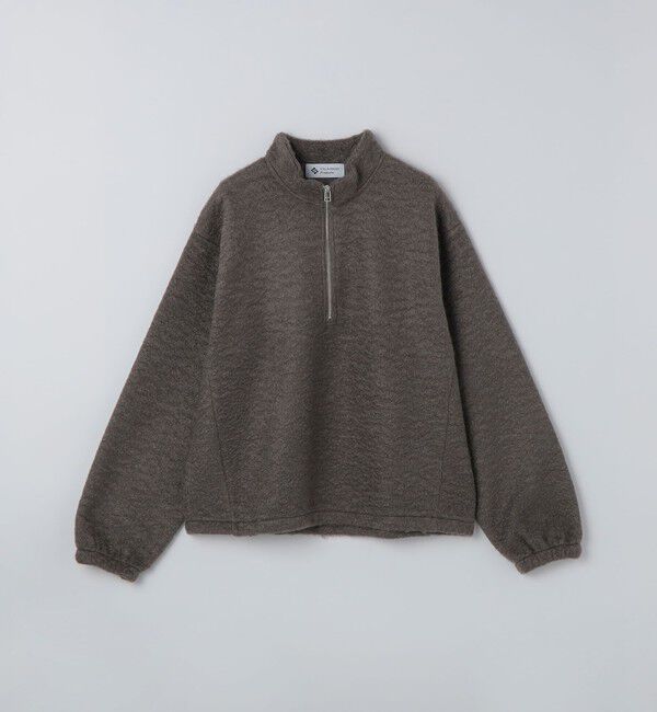 SHIPS「City Ambient Products: シャギー フリース ハーフジップ プルオーバー」|スウェット・ジャージ|グレー