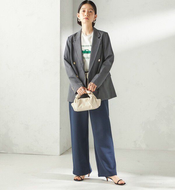 SHIPS for women「〈洗濯機可能〉AZUMA 裏毛 刺繍 パンツ」|その他|