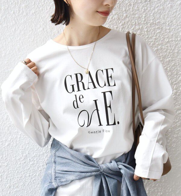 SHIPS for women「《予約》ロング スリーブ プリント TEE」|Tシャツ・カットソー|