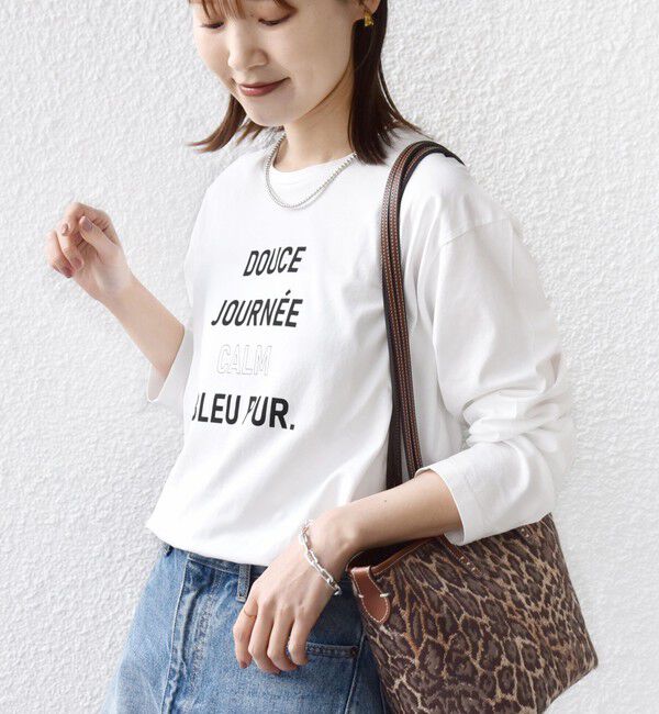 SHIPS for women「《予約》ロング スリーブ プリント TEE」|Tシャツ・カットソー|