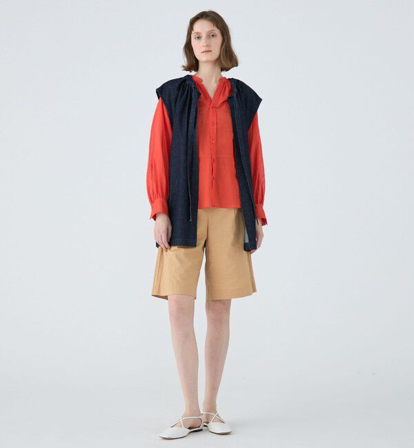 MACPHEE「ライトデニム 2-wayプルオーバー」|シャツ・ブラウス|