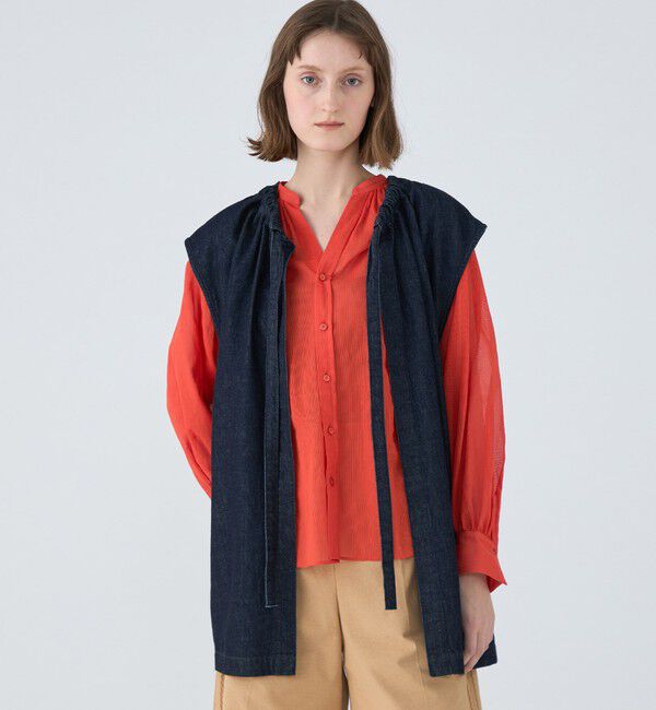 MACPHEE「ライトデニム 2-wayプルオーバー」|シャツ・ブラウス|