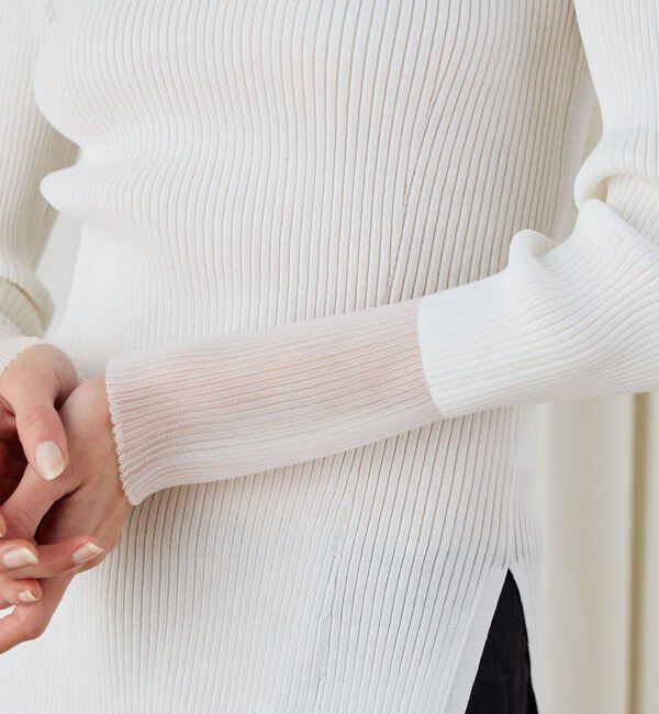 DES PRES「コットンアセテートリブ ビルドネックプルオーバー」|ニット・セーター|