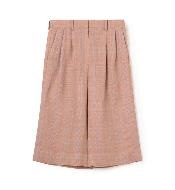 BACCA「レーヨンリネン グレンチェックハーフパンツ」|その他|44 ベージュ系