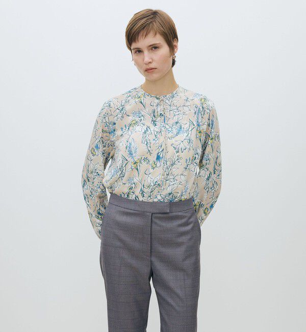 TOMORROWLAND collection「コックスコブフラワープリント ループリボンブラウス」|シャツ・ブラウス|