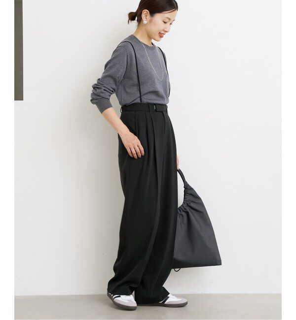 IENA「《追加3》サスペンダーツイルパンツ」|スラックス|