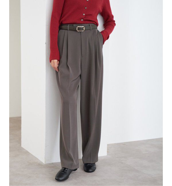 IENA「《追加3》サスペンダーツイルパンツ」|スラックス|