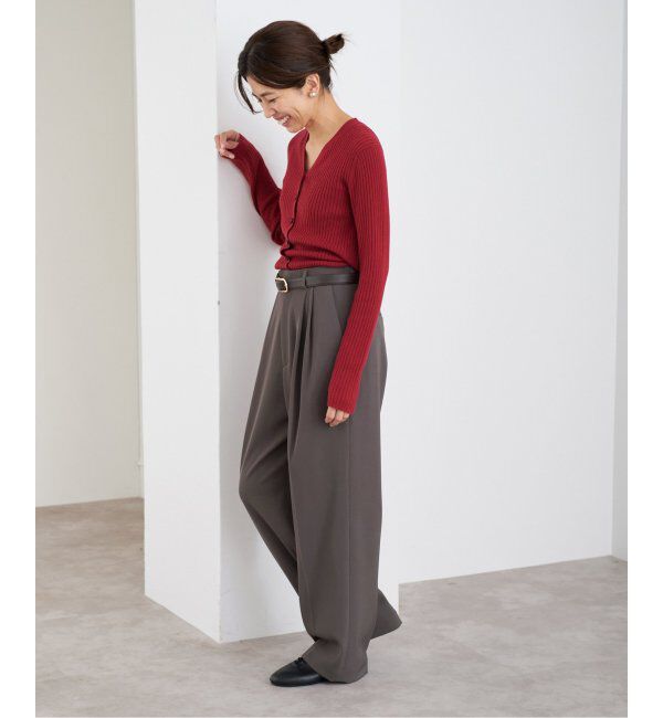 IENA「《追加3》サスペンダーツイルパンツ」|スラックス|