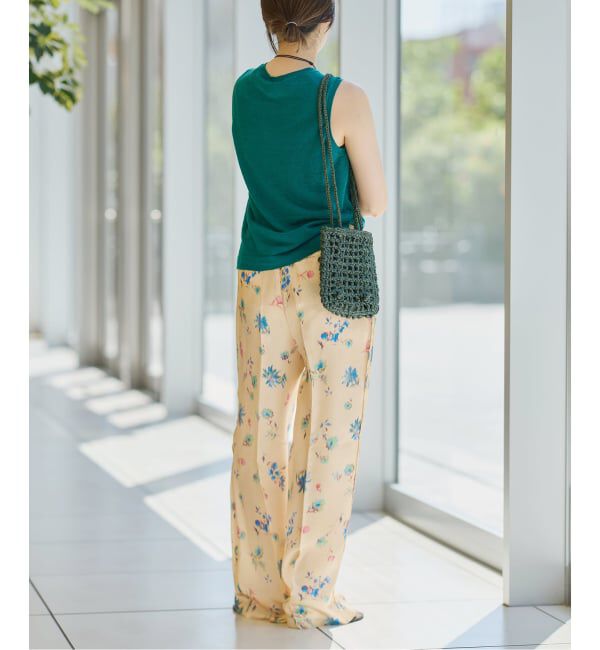 IENA LA BOUCLE「IENA LA BOUCLE ボタニカルプリントイージーパンツ」|その他|