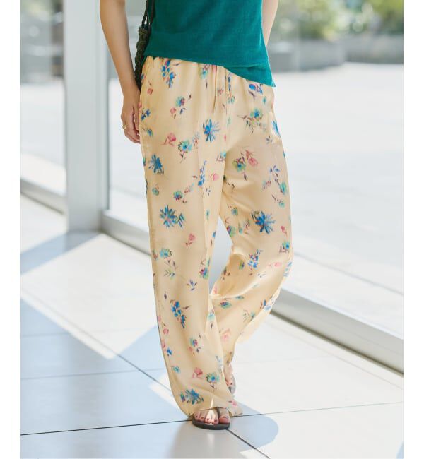 IENA LA BOUCLE「IENA LA BOUCLE ボタニカルプリントイージーパンツ」|その他|