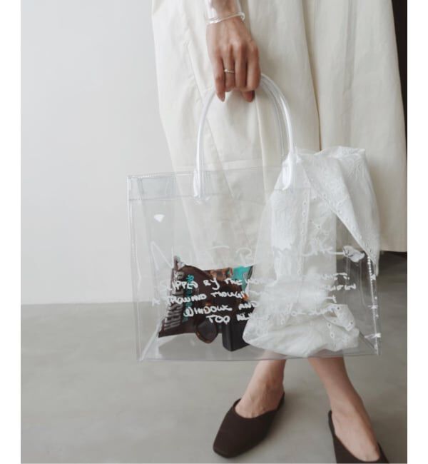 IENA「IENA CLEAR TOTE BAG」|トートバッグ|ホワイト