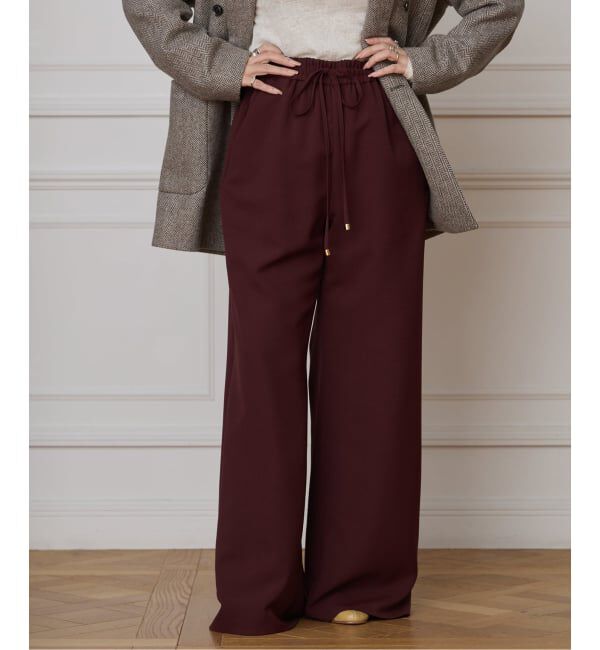 IENA LA BOUCLE「IENA LA BOUCLE ポリエステルトロイージーパンツ」|その他|