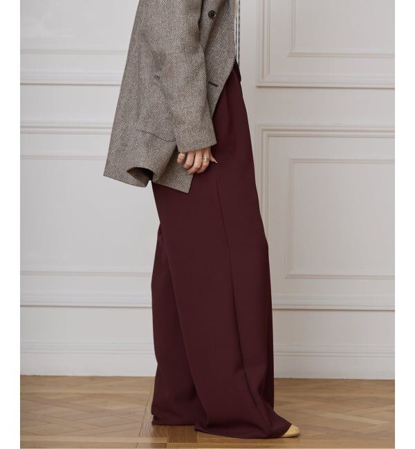 IENA LA BOUCLE「IENA LA BOUCLE ポリエステルトロイージーパンツ」|その他|