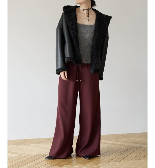 IENA LA BOUCLE「IENA LA BOUCLE ポリエステルトロイージーパンツ」|その他|