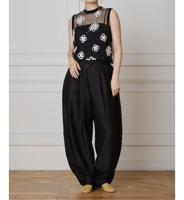 IENA LA BOUCLE「IENA LA BOUCLE メッシュフラワーレースベスト」|シャツ・ブラウス|