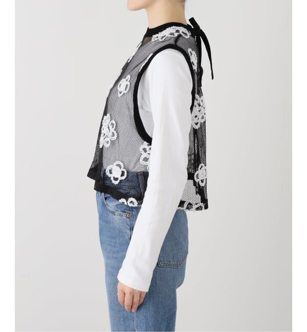 IENA LA BOUCLE「IENA LA BOUCLE メッシュフラワーレースベスト」|シャツ・ブラウス|