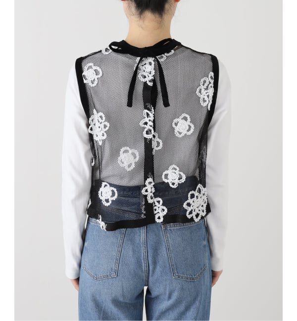 IENA LA BOUCLE「IENA LA BOUCLE メッシュフラワーレースベスト」|シャツ・ブラウス|