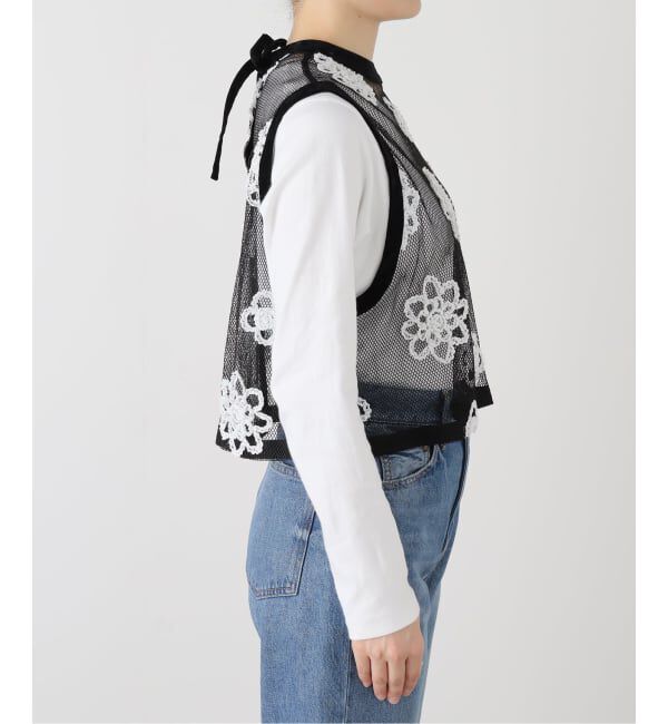 IENA LA BOUCLE「IENA LA BOUCLE メッシュフラワーレースベスト」|シャツ・ブラウス|