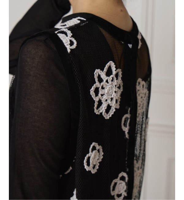 IENA LA BOUCLE「IENA LA BOUCLE メッシュフラワーレースベスト」|シャツ・ブラウス|