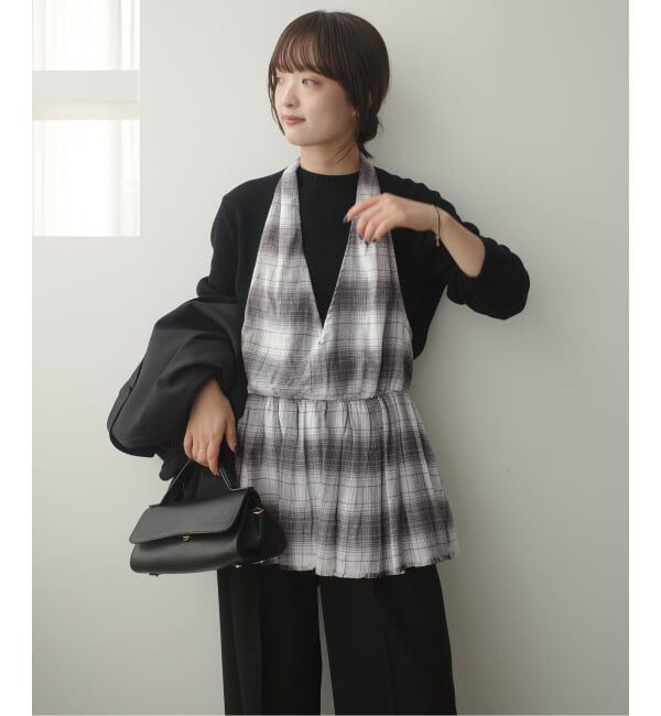 SLOBE IENA「crinkle crinkle crinkle SLOBE別注 ホルターネックキャミソール」|キャミソール|