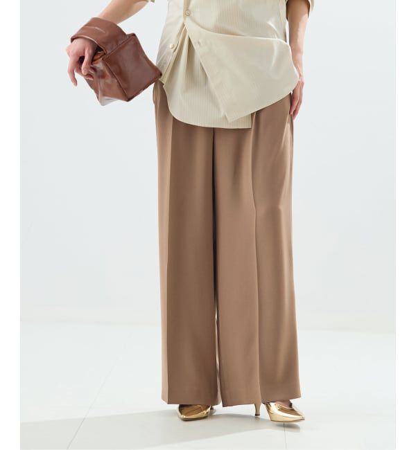 journal standard L'essage「ジョーゼット タックパンツ」|その他|ブラウン B