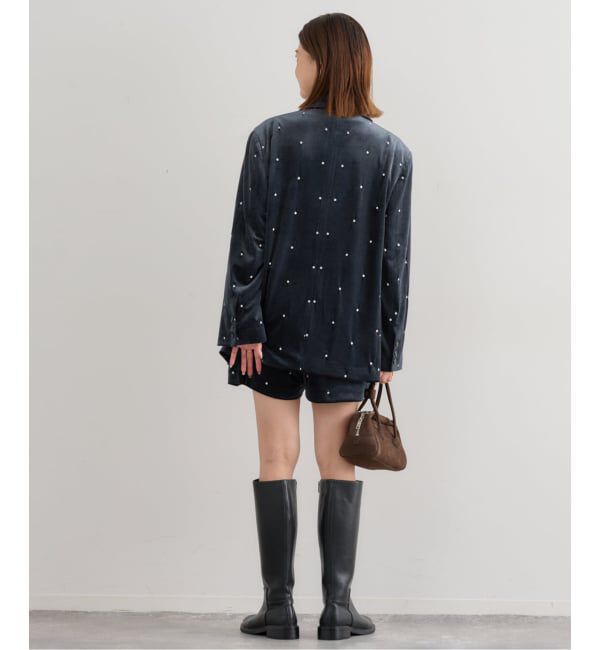 U by SPICK&SPAN「ドット刺繍ベロアパンツ」|その他|