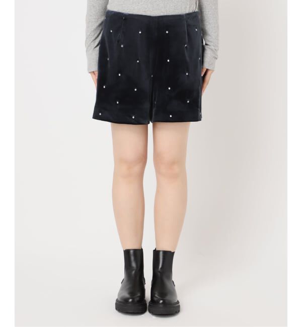 U by SPICK&SPAN「ドット刺繍ベロアパンツ」|その他|