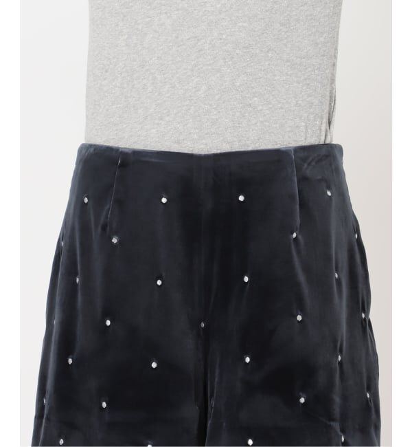 U by SPICK&SPAN「ドット刺繍ベロアパンツ」|その他|