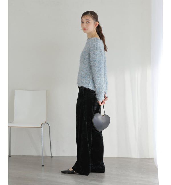  「【洗える】ファンシーヤーンニットプルオーバー」|ニット・セーター|