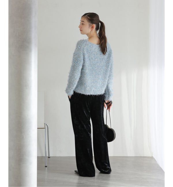  「【洗える】ファンシーヤーンニットプルオーバー」|ニット・セーター|
