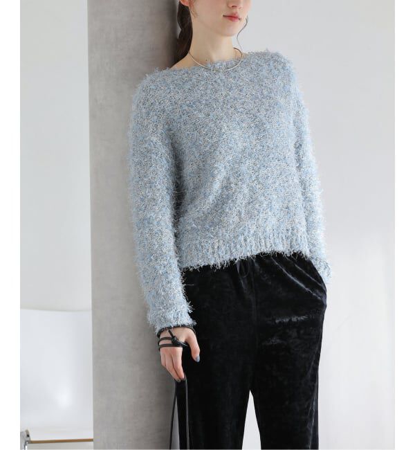  「【洗える】ファンシーヤーンニットプルオーバー」|ニット・セーター|