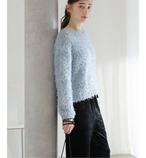  「【洗える】ファンシーヤーンニットプルオーバー」|ニット・セーター|
