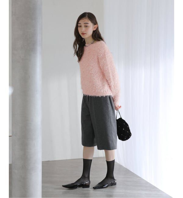  「【洗える】ファンシーヤーンニットプルオーバー」|ニット・セーター|