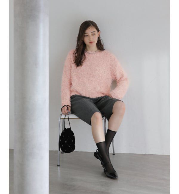  「【洗える】ファンシーヤーンニットプルオーバー」|ニット・セーター|