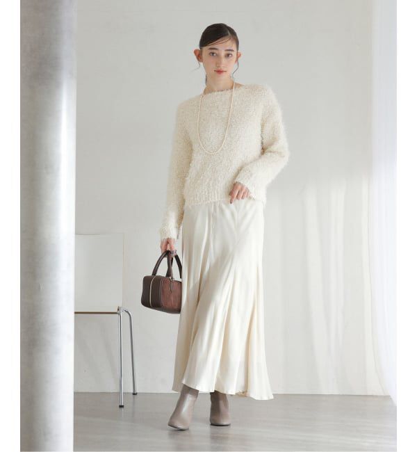  「【洗える】ファンシーヤーンニットプルオーバー」|ニット・セーター|