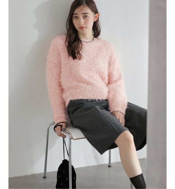  「【洗える】ファンシーヤーンニットプルオーバー」|ニット・セーター|